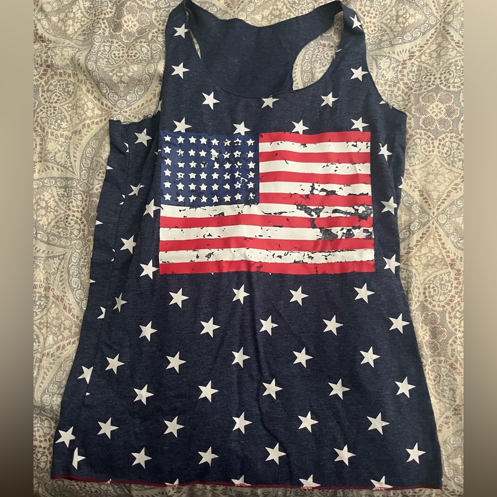American Flag Racerback Tank Top